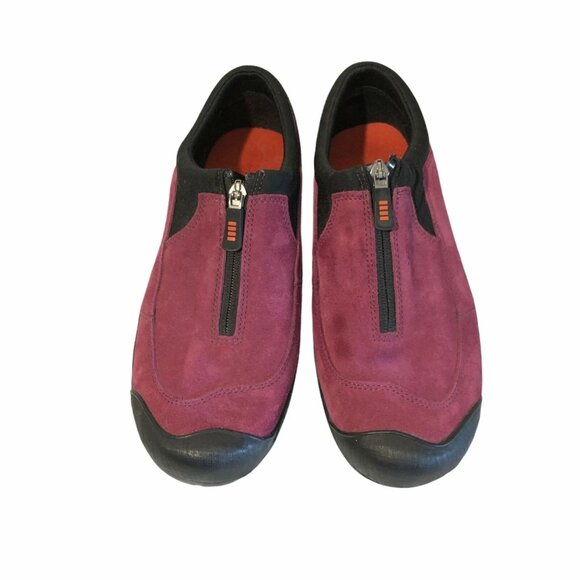 Land's End Shoe 322424 All Weather Zip Loafer Womens 8.5 B Purple Suede - Picture 8 of 11
